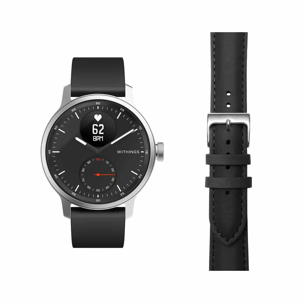 Withings ScanWatch 42mm + Withings Activité Leder-Armband 20mm hier online  günstig kaufen