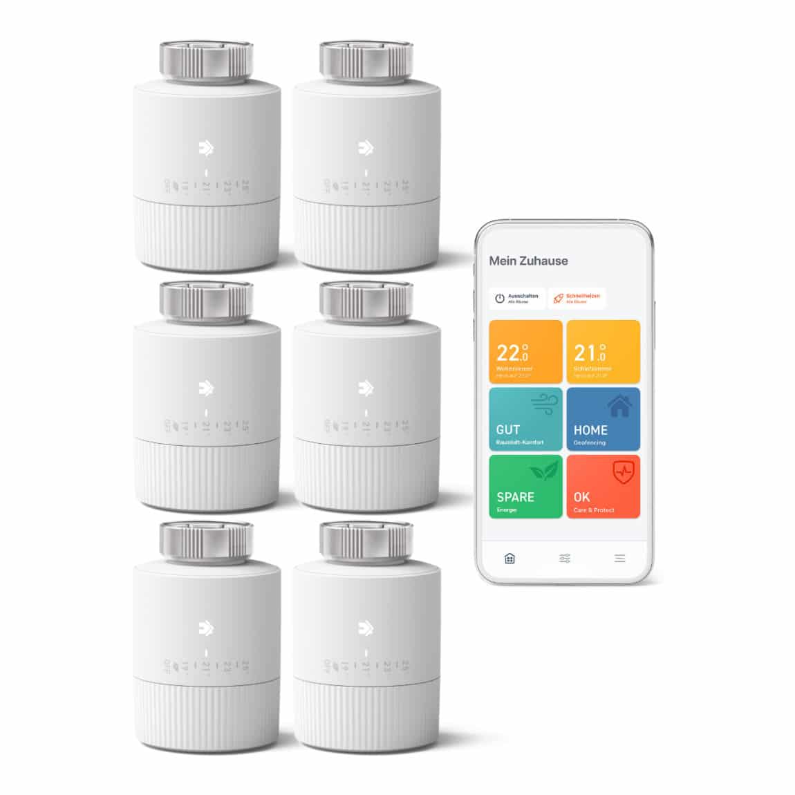 tado° Smartes HeizkörperThermostat Starter Kit V3+ Basic mit 6